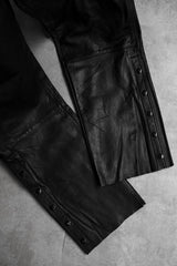 Vintage Hein Gericke for Harley-Davidson Leather Motorcycle Biker Pants 古著哈雷騎士皮褲 褲腳排釦