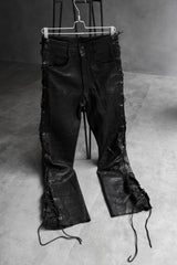 Vintage Leather Side Lace-up Biker Pants 古著側綁帶真皮騎士皮褲