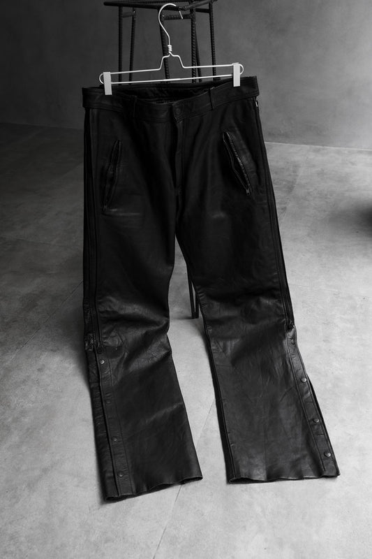 Vintage Xelement Side Zip Leather Motorcycle Biker Pants 古著側拉鍊+排釦真皮騎士皮褲