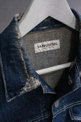 VANQUISH Washed Distressed Denim Trucker Jacket 日本品牌 水洗破壞丹寧夾克
