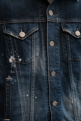 VANQUISH Washed Distressed Denim Trucker Jacket 日本品牌 水洗破壞丹寧夾克