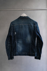 VANQUISH Washed Distressed Denim Trucker Jacket 日本品牌 水洗破壞丹寧夾克