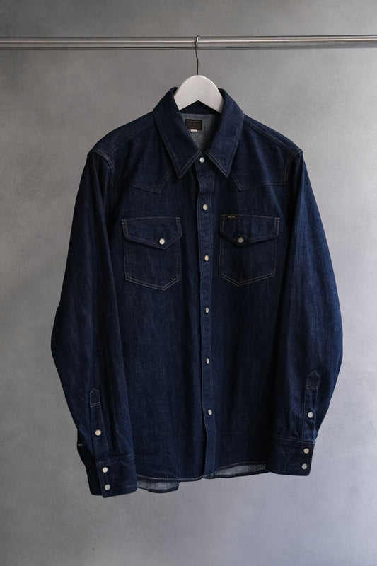 Deluxe Wear Denim Western Shirt 日本復古品牌 深色丹寧西部襯衫 日本製
