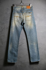 Nudie Jeans Co Washed Jeans Made in Italy Swedish denim brand washed straight jeans made in Italy