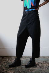 Y's Yohji Yamamoto Low Crotched Denim Pants Yamamoto Yohji low-end black denim tapered pants