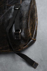 Jas-M.B. Leather Shoulder / Hand Bag 英國手工製包袋品牌 爆裂紋皮革馬毛拼接手提肩背包 棕色