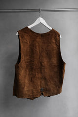 Vintage Suede Leather Waistcoat Vest 古著麂皮馬甲背心