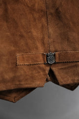 Vintage Suede Leather Waistcoat Vest 古著麂皮馬甲背心