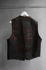 REDSKINS DEPT. Vintage Leather Waistcoat Vest 古著真皮馬甲背心
