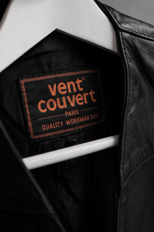 Vent Couvert Vintage Leather Waistcoat Vest 法國古著真皮馬甲背心