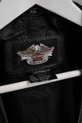 Harley Davidson Vintage Leather Biker Vest 哈雷·戴維森 側綁帶機車皮衣背心