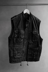 Vintage Multi Pocket Leather Vest 古著多口袋真皮背心