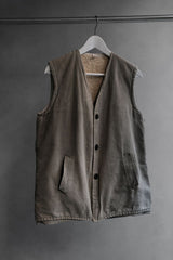 ILZO MAHNJACA Vintage Sherpa Lined Canvas Work Vest 歐洲古著羊羔絨內裏帆布工裝背心