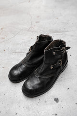 Vintage Double Buckle Leather Ankle Boots 雙皮帶扣短靴