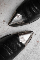 Vintage Leather Strap Silver Toe Shoes 古著金屬包頭尖頭西部皮鞋