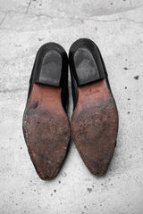 Vintage Leather Strap Silver Toe Shoes 古著金屬包頭尖頭西部皮鞋