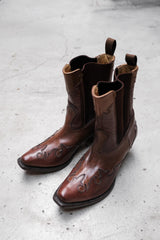 Ralph Lauren Country Leather Cowboy Western Boots 羅夫·勞倫 雕花皮革牛仔西部靴