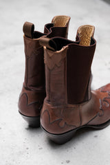 Ralph Lauren Country Leather Cowboy Western Boots 羅夫·勞倫 雕花皮革牛仔西部靴