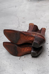 Ralph Lauren Country Leather Cowboy Western Boots 羅夫·勞倫 雕花皮革牛仔西部靴