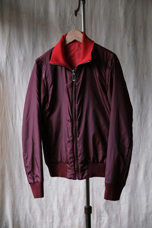 ディオール オム バイ クリス ヴァン アッシュ 09A/W リバーシブル 2ウェイ ジップ ボンバー ジャケット 取り外し可能な両面ジッパー ジャケット