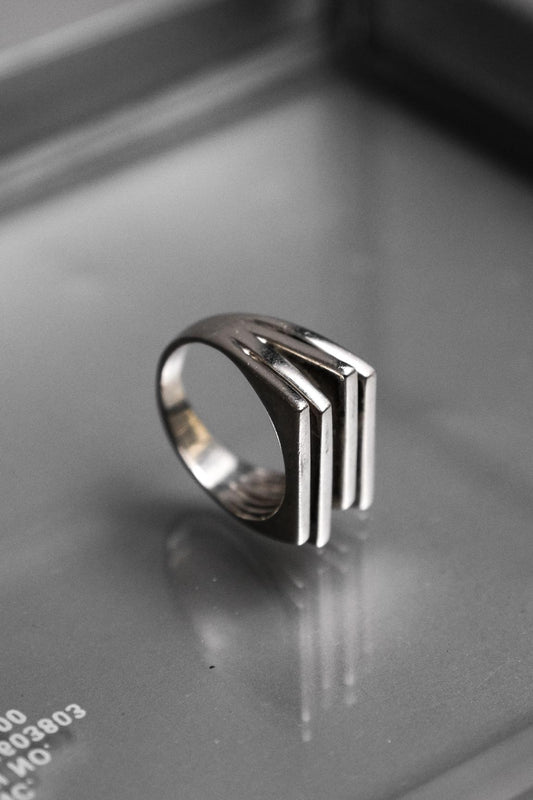 Modernist Sterling Silver 925 Layer Ring 極簡幾何疊層純銀戒