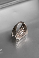 Modernist Sterling Silver 925 Layer Ring 極簡幾何疊層純銀戒