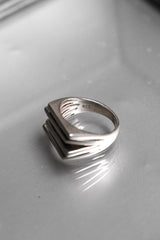 Modernist Sterling Silver 925 Layer Ring 極簡幾何疊層純銀戒