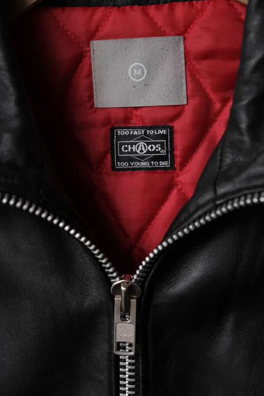 CHAOS x OVKLAB Leather Biker Jacket 台灣品牌聯名 真皮騎士拉鏈夾克