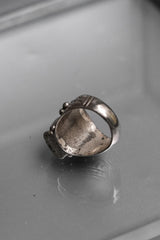 Artisan Sterling Silver Turquoise Statement Ring 綠松石民俗風格雕花銀戒