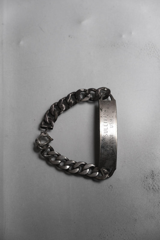 1940's WWII USMC Name Tag Sterling Silver ID Bracelet 二戰美國海軍陸戰隊純銀名牌識別手鍊