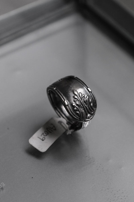 AUSTRALIA (RODD) C.1930~1950’s Stainless Souvenir Spoon Ring 澳洲鍍銀湯匙手工戒指