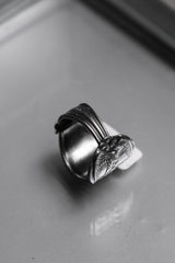 AMERICA (OREGON) C.1895~1915’s Stainless Souvenir Spoon Ring 美國鍍銀湯匙手工戒指