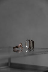 Modernist Sterling Silver 925 Layer Ring 極簡幾何疊層純銀戒