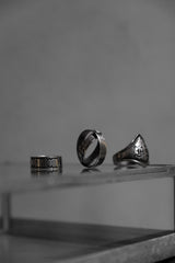 Minimalist Zigzag Etched Silver 925 Ring 簡約幾何雕刻純銀戒