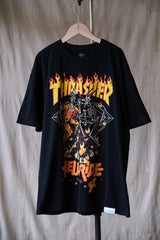 Thrasher x Diamond Supply Co. Halloween Hellride Tee street brand joint printed short T-shirt made in the United States