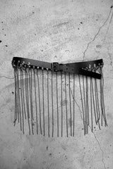 Ball Chain Leather Belt 金屬珠鏈流蘇皮帶