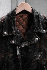 1950~60’s Vintage Cut-Off Leather Biker Vest ESKO Zipper 古著騎士皮革剪袖背心