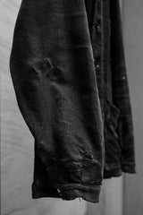 Le Mont St Michel Vintage French Black Moleskin Work Jacket 法國古著黑色鼴鼠皮工裝外套