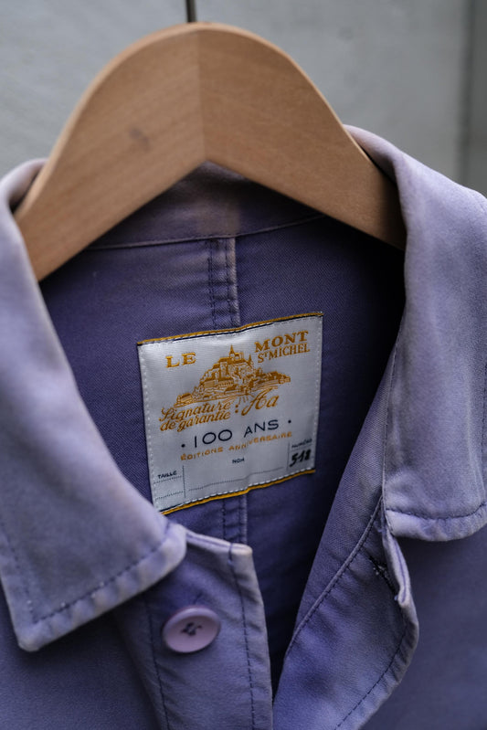 Le Mont St Michel Moleskin Work Jacket 現代品 紫藍色鼴鼠皮工裝外套
