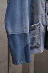 French Vintage Blue Moleskin Work Jacket 法國古著藍色鼴鼠皮工裝外套