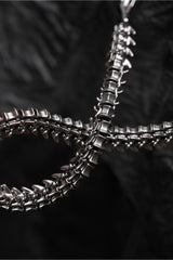 Skeleton Spine Gothic Punk Style Key Chain Sliver歌德龐克風格 鈦鋼脊椎骨褲鏈/腰鏈 銀色