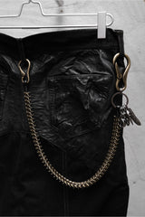 Skeleton Spine Gothic Punk Style Key Chain S Gold Gothic Punk Style Titanium Steel Spine Chain/Waist Chain S Size Gold