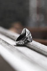 Harley Davidson Sterling Silver 925 MOD Flaming Skull Ring