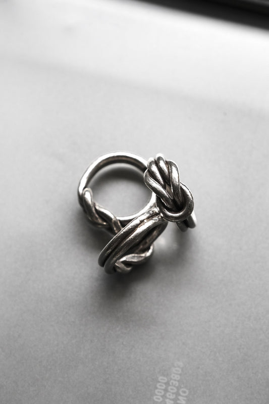 Thick knot sterling silver 999 ring