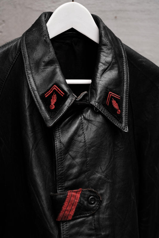 1960's French Vintage Fireman Leather Jacket 法國古著消防員皮衣夾克