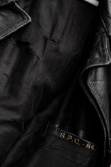 1960's French Vintage Fireman Leather Jacket 法國古著消防員皮衣夾克