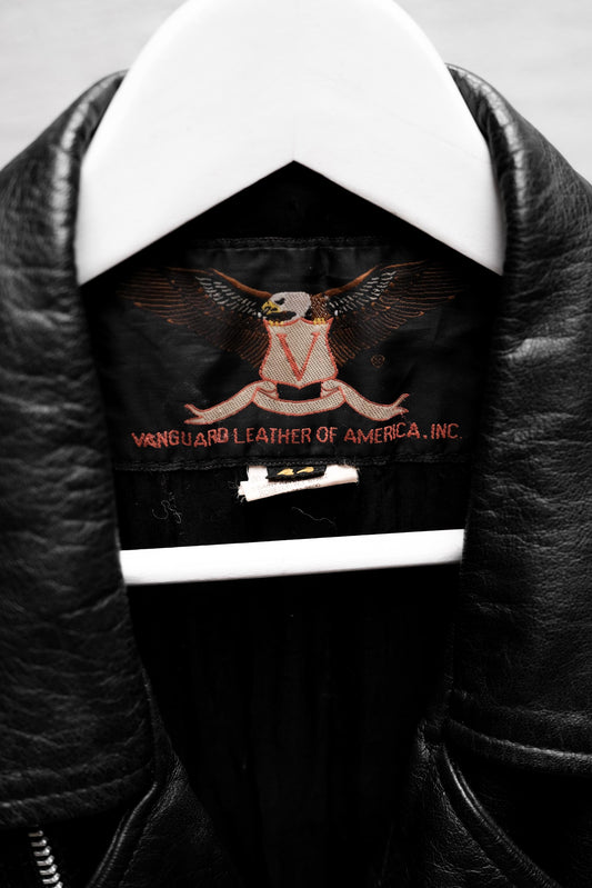 1970's VANGUARD Vintage Leather Biker Jacket 古著騎士皮衣夾克