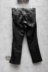 JTS Vintage Side Lace-up Leather Motorcycle Pants 古著側綁帶真皮機車褲