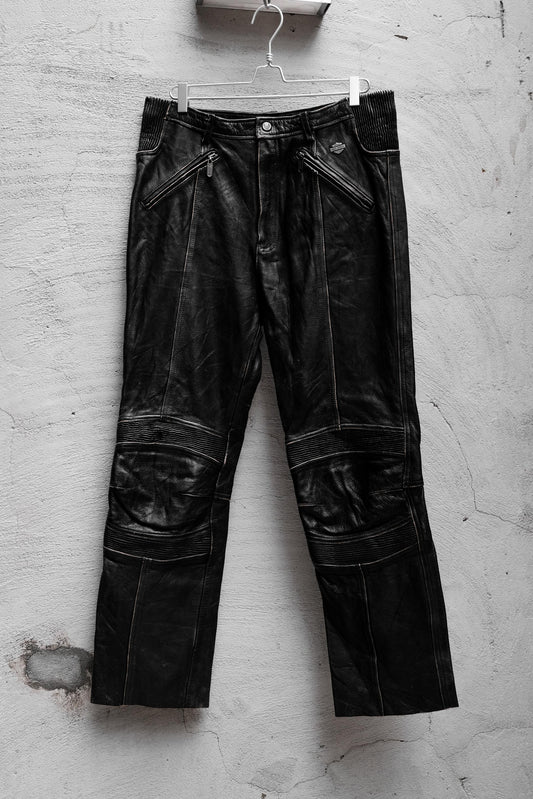 Harley Davidson Vintage Leather Motorcycle Pants 哈雷·戴維森 古著真皮機車褲