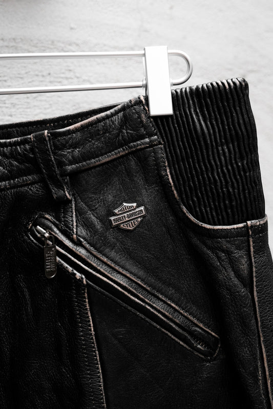 Harley Davidson Vintage Leather Motorcycle Pants 哈雷·戴維森 古著真皮機車褲